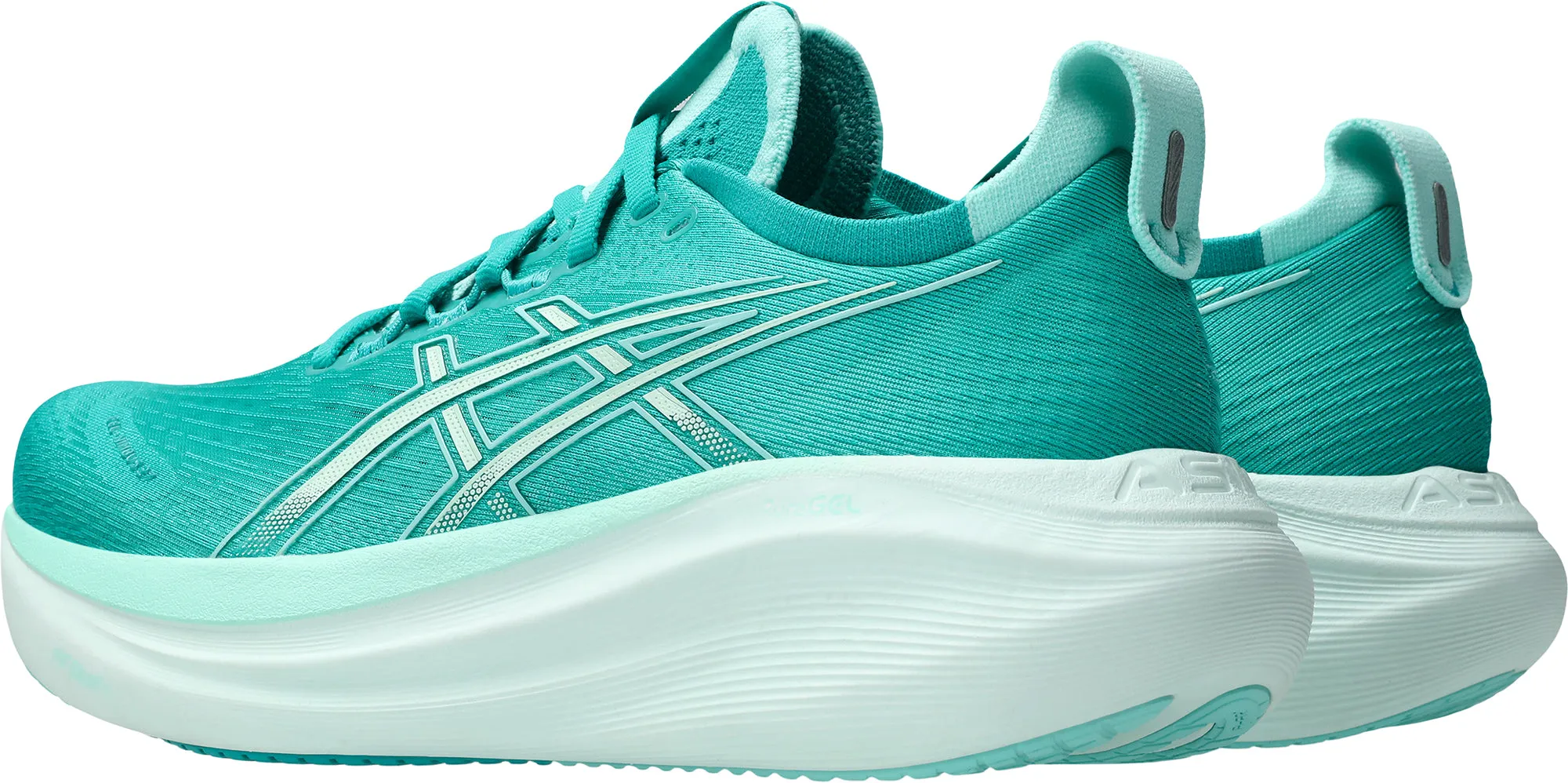 Moisture Control Liner Asics Gel Nimbus 27 Womens Running Shoes - Green