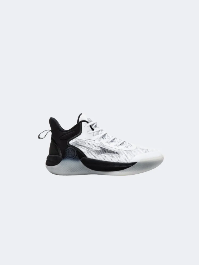 Erke Men Basketball Shoes White/Black Game Fit Italian Glam