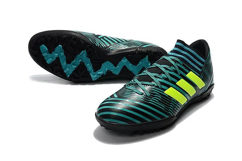 New Adidas Nemeziz Series TF Soccer Cleats Shoes Green Black Lime Flexible Design
