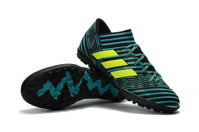 New Adidas Nemeziz Series TF Soccer Cleats Shoes Green Black Lime Locked Down Odor Free