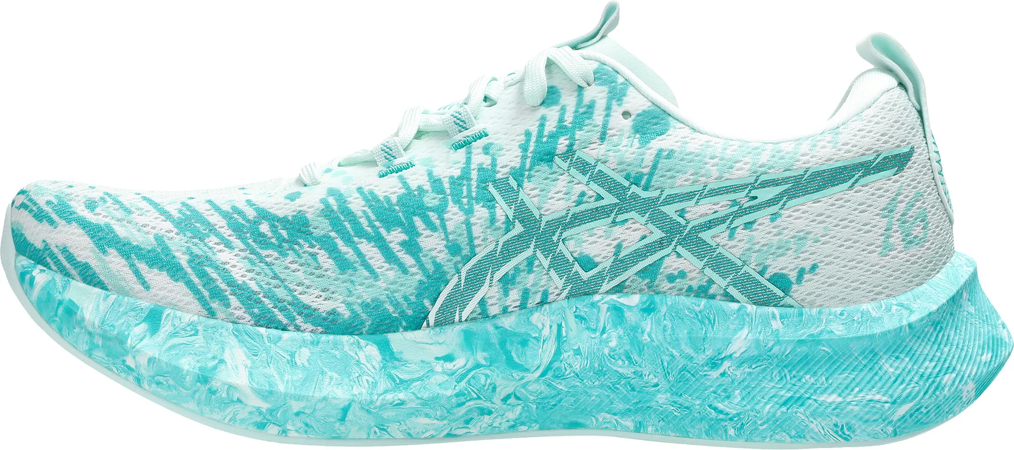 Ventilated Heel Panel Asics Noosa Tri 16 Mens Running Shoes - White