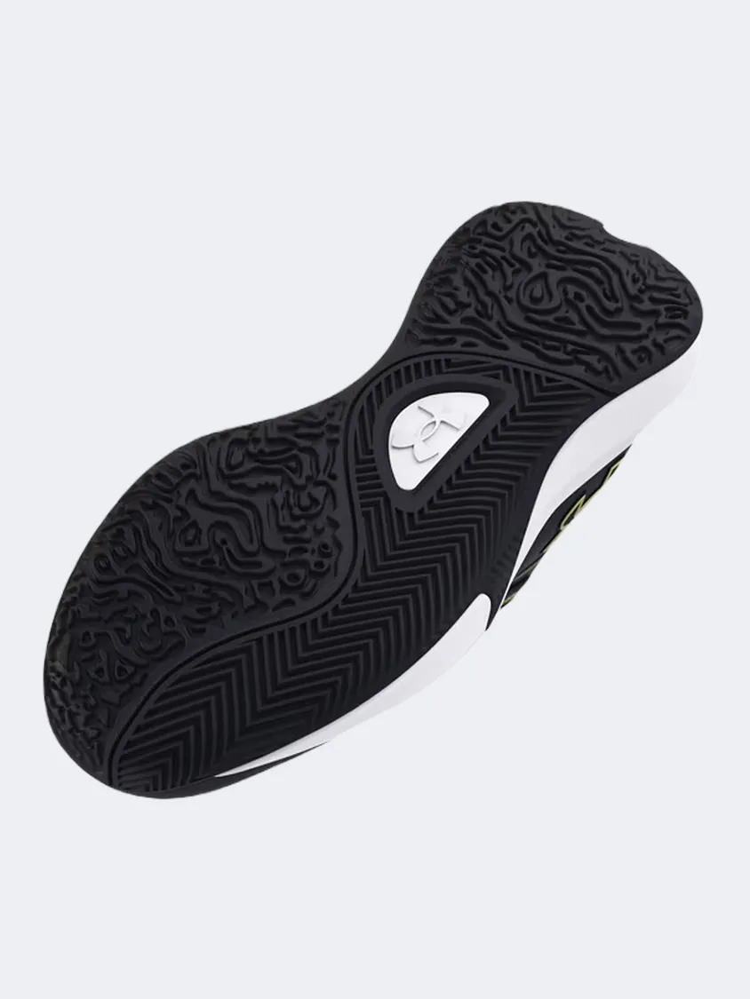 Under Armour Lockdown 7 Gs-Boys Basketball Shoes Black/Metallic Gold Energy Return Technology