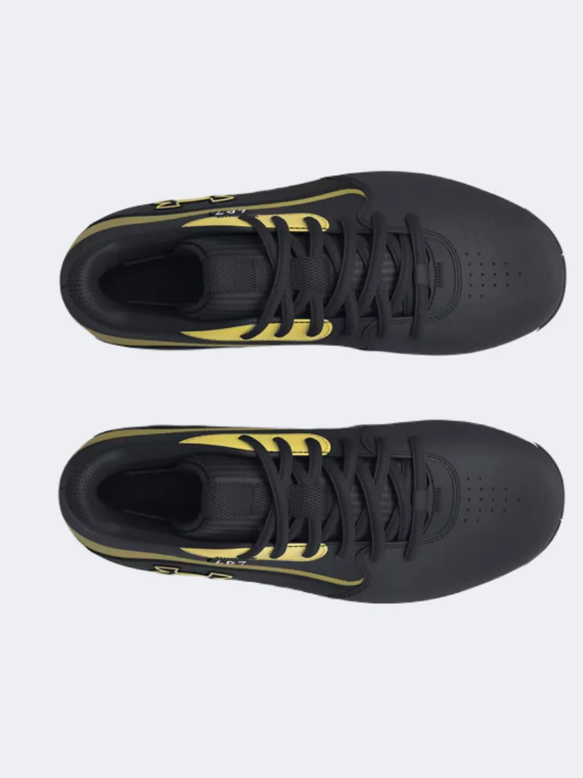 Under Armour Lockdown 7 Gs-Boys Basketball Shoes Black/Metallic Gold Game Edge Track Run