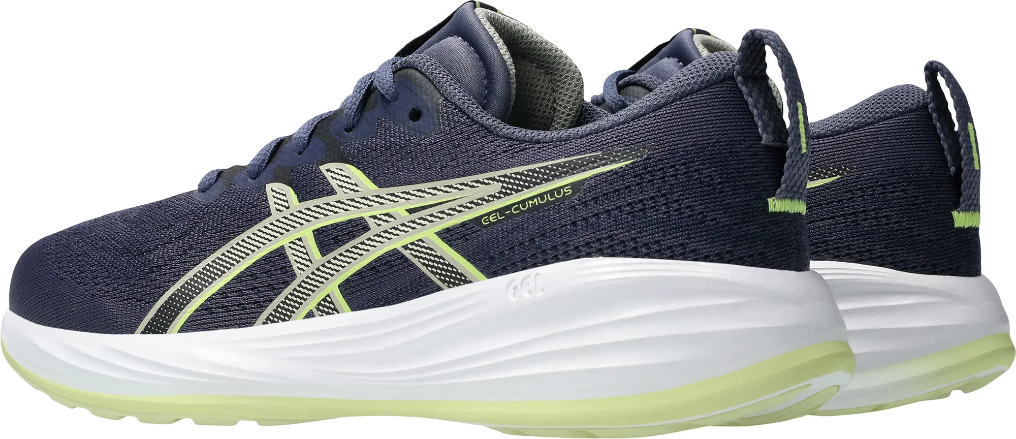 Asics Gel Cumulus 27 GS Junior Running Shoes - Grey wide - fit spaciousness weight - training - shoes