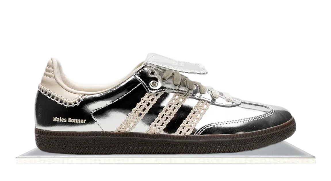 Sleek Profile Slip   On Adidas Samba x Wales Bonner Silver