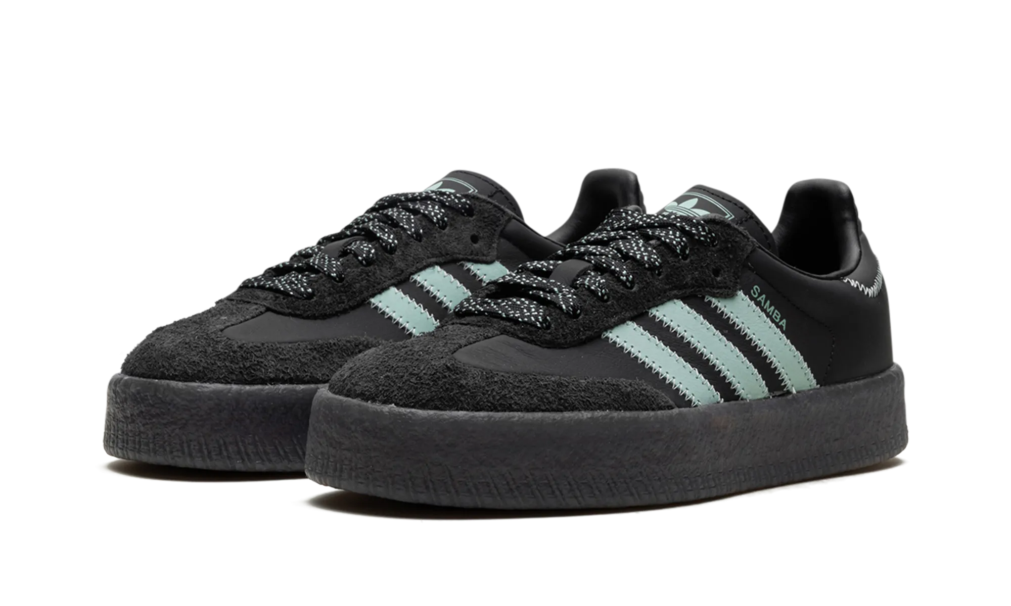 Sambae WMNS "Core Black Haze Green" Easy Entry Leisure Comfort