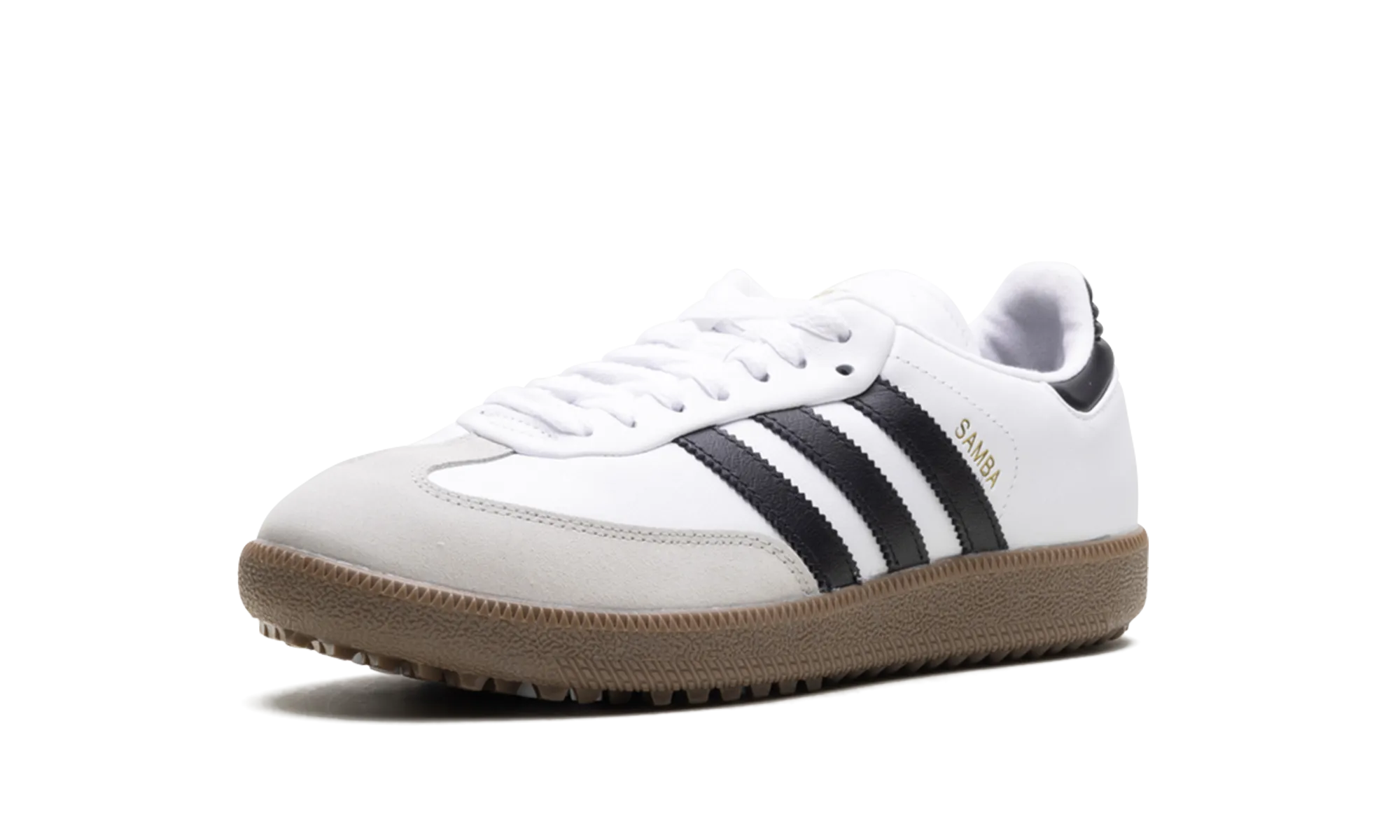 Samba Spikeless Golf "White Black Gum" Walking Mood Travel Shoes