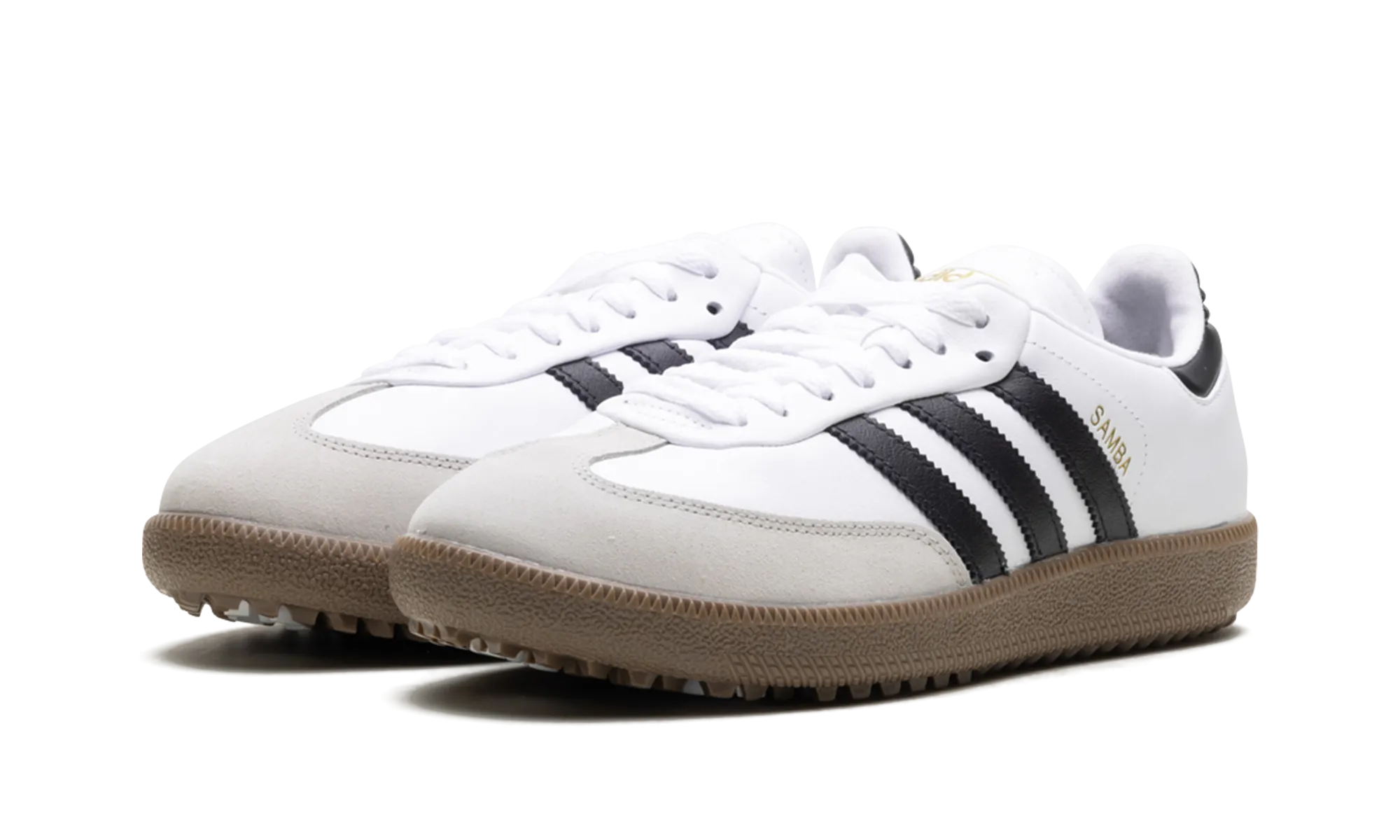 Comfortable Cushion Samba Spikeless Golf "White Black Gum"