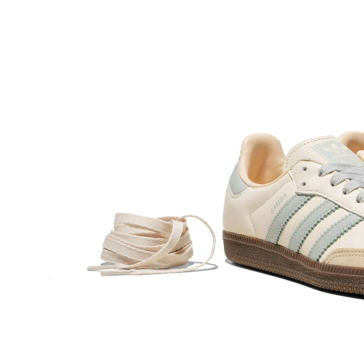 Adidas Originals Samba OG W Cream White/Wonder Silver/Sand Sea Aqua Slip On Design