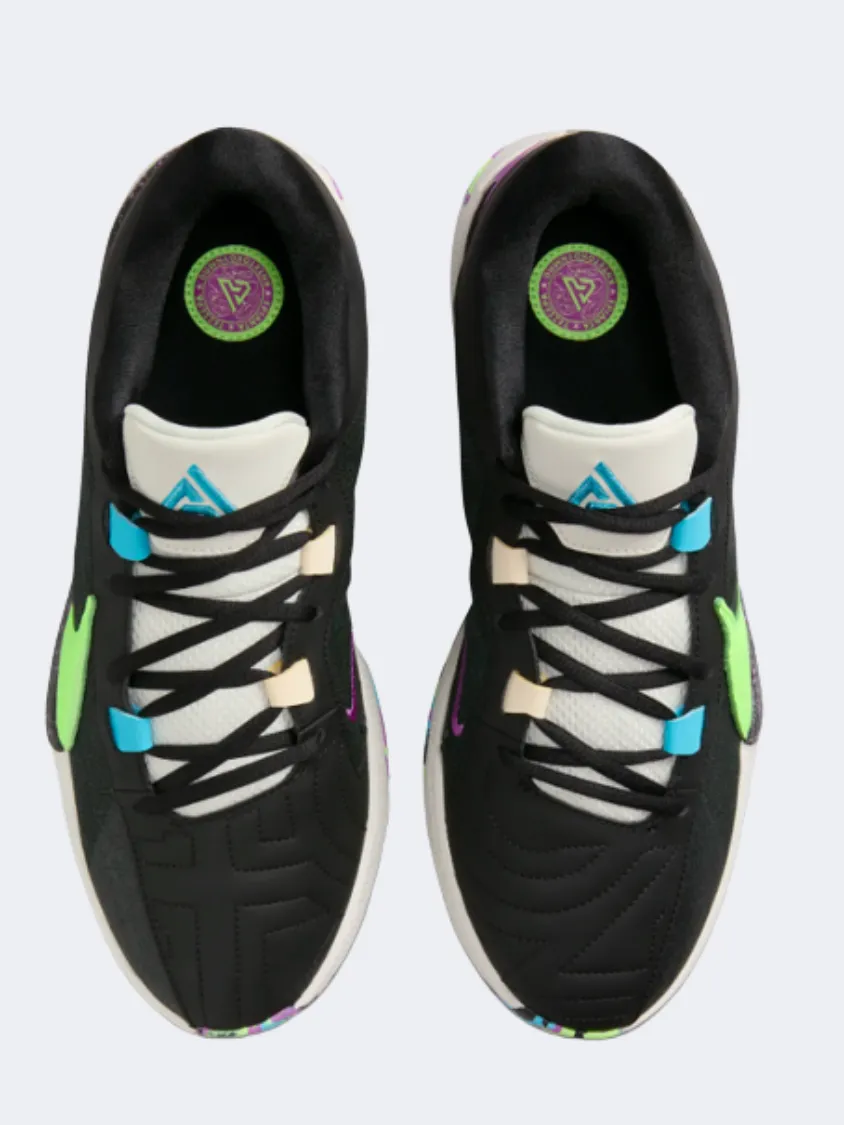 Nike Zoom Freak 5 Men Basketball Basketball Shoes Black/Fuchsia/Blue Fresh Drop