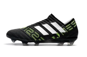 Rotational Grip Sharp Footwork New Adidas Nemeziz FG Agility TPU Soccer Cleats Shoes Black Green White