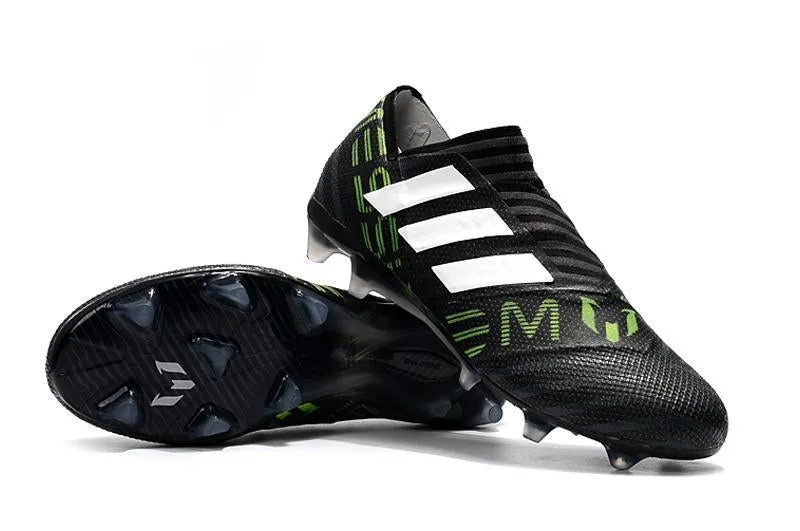 wet conditions Stabilizing Support New Adidas Nemeziz FG Agility TPU Soccer Cleats Shoes Black Green White
