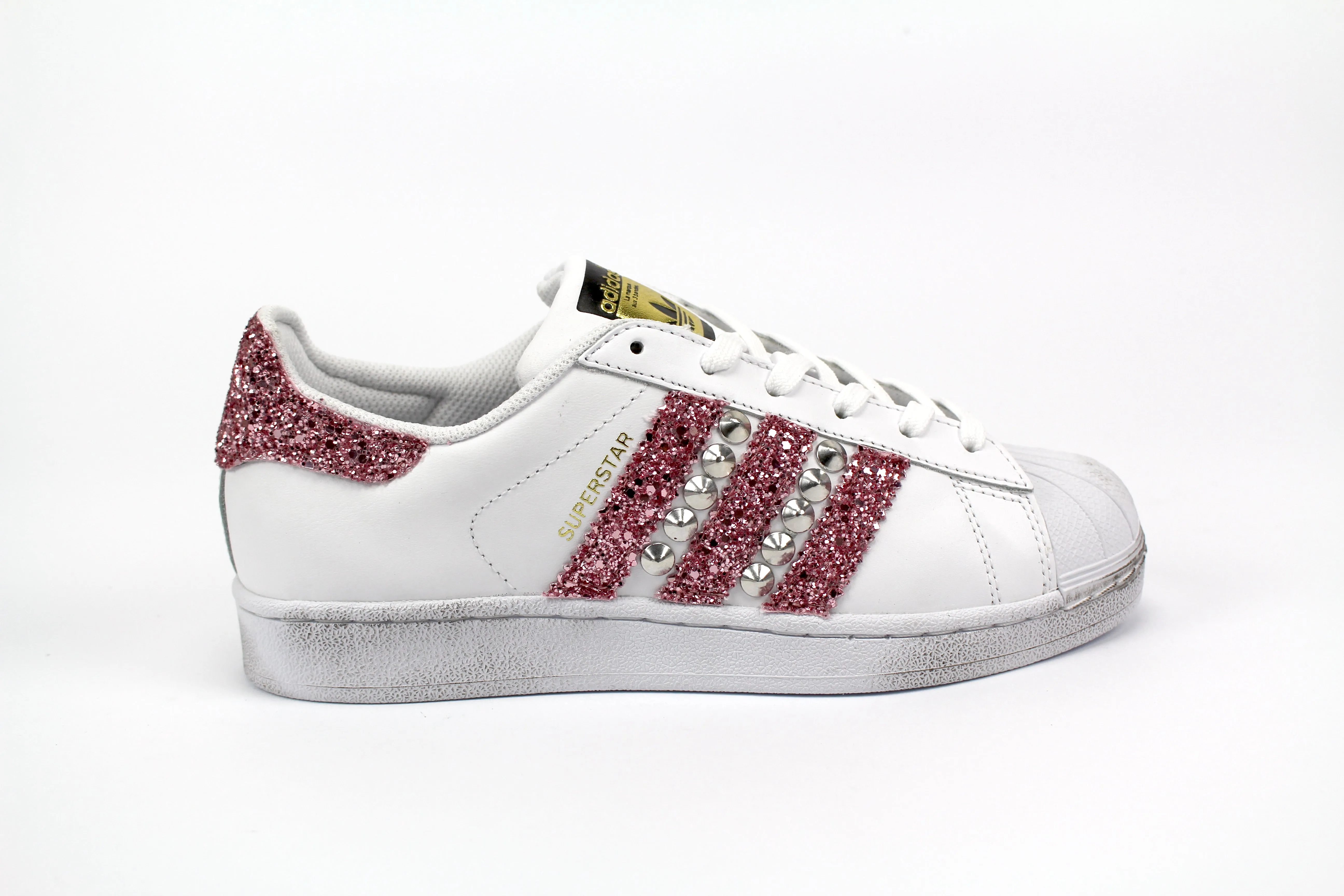 Adidas Superstar Pink Glitter e Borchie Chunky Sole Urban Edge