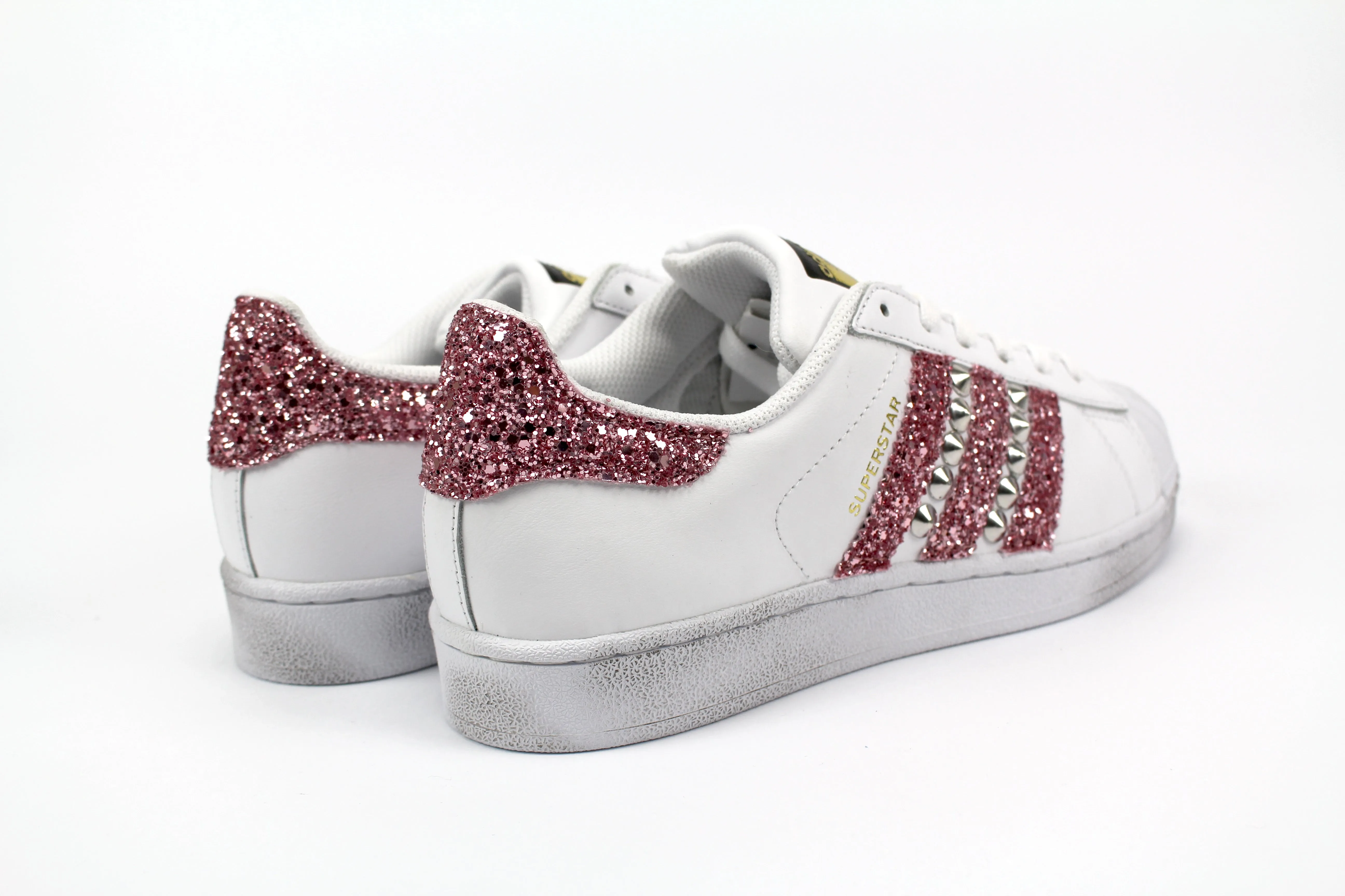 Field Trip Work Approved Adidas Superstar Pink Glitter e Borchie
