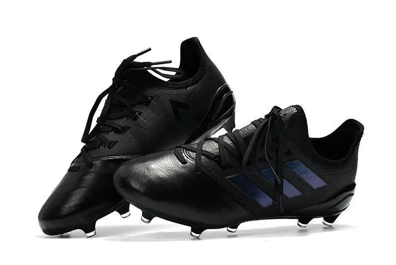Comfortable Wear Adidas ACE Series FG Soccer Cleats Leather Black