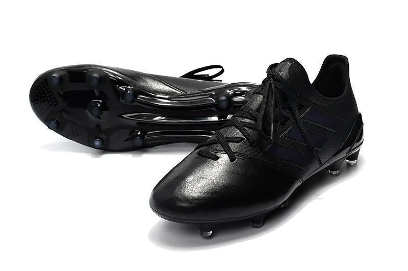 Wing Sprint Match Ready Adidas ACE Series FG Soccer Cleats Leather Black