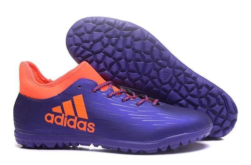 Professional Cushion Foot Speed Adidas X 16.3 Turf Soccer Cleats Blue Solar Red