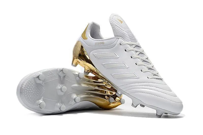 Traction Fit Adidas Copa 17.1 FG Soccer Cleats Shoes White Gold