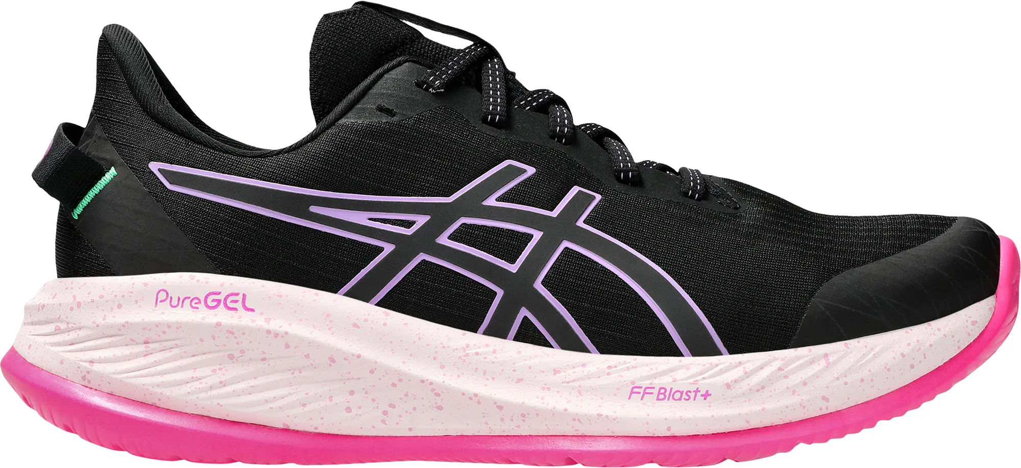 Asics Gel Cumulus 26 Lite-Show Womens Running Shoes - Black LaceUp Turbulent Traction
