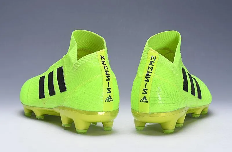 Quick Lateral All Terrain Grip New Adidas Nemeziz 18  FG Soccer Cleats Shoes Green Black