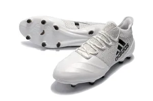 New Adidas X Series Leather FG Soccer Cleats Shoes White/Black Low Collar