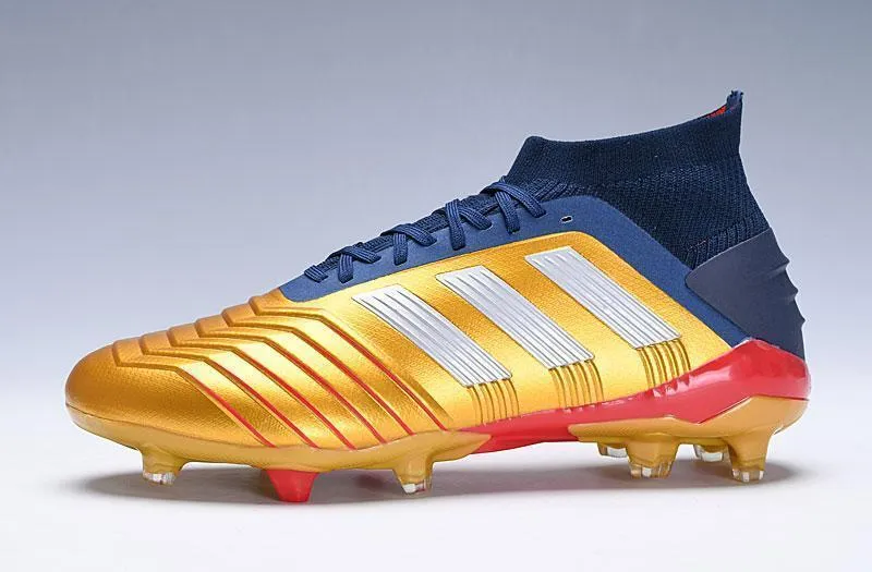 New Adidas Predator 19.1 FG Soccer Cleats Shoes Orange Blue Play Control Game Spirit