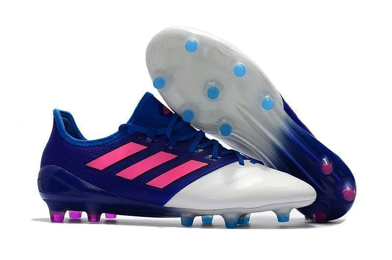 Adidas ACE 17.1 Primeknit Soccer Cleats Blue Pink White Elite Level Lateral Motion