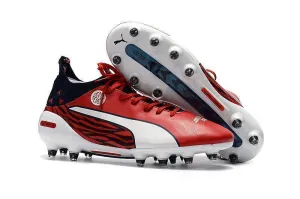 PUMA evoTOUCH Pro FG Soccer Cleats Red White Blue Black Zero Break-In