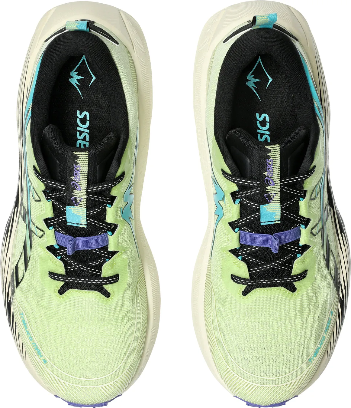 Asics Trabuco Max 4 Mens Trail Running Shoes - Green Core Balance Perforated Tongue Construction