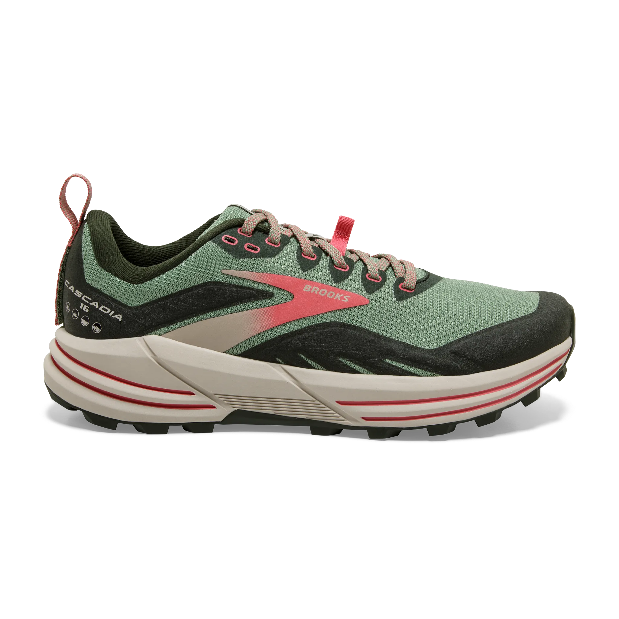 Women's Cascadia 16 running shoes for interval training wide - fit comfort