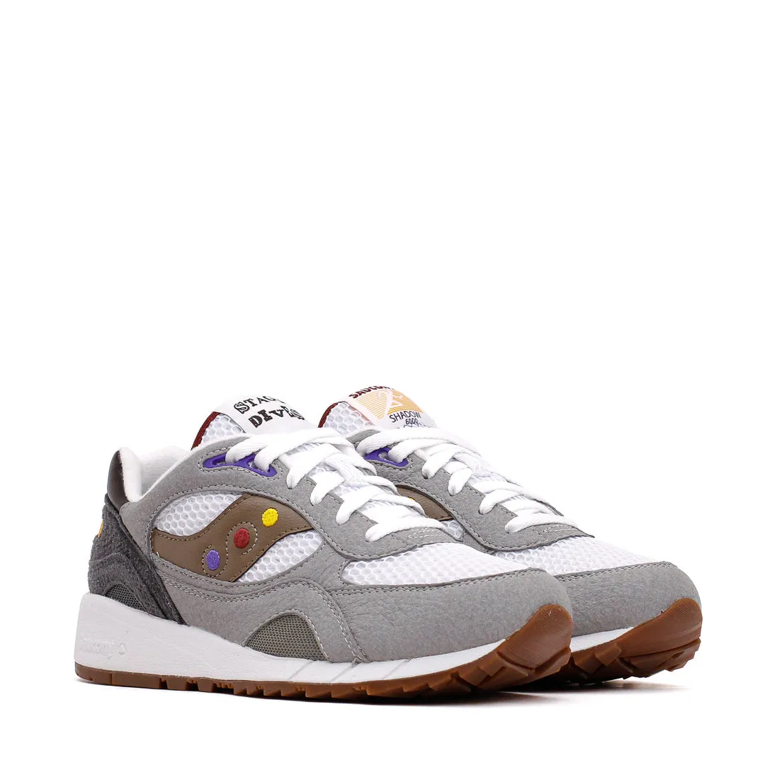 Saucony Men Shadow 6000 Stage Dive White Grey S70903-3 cool - down runs orthotic - friendly - design - compatibility shoes