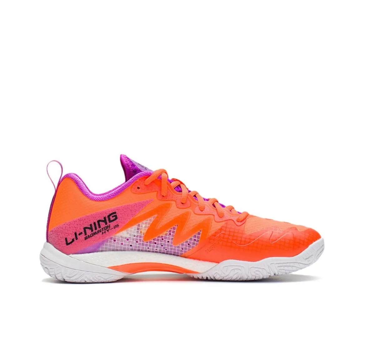 Pro Comfort Li Ning Gyrfalcon V Competition Badminton Shoes - Orange/Purple