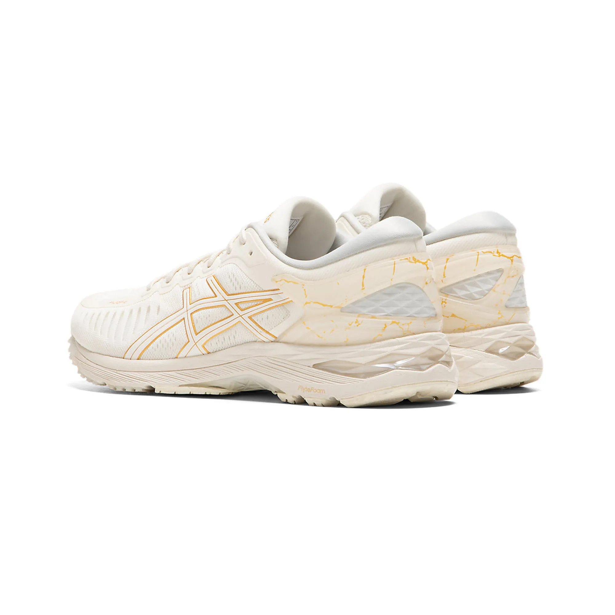 speed - focused shoes Slip Resistant Treads ASICS MetaRun 'Cream Pure Gold'
