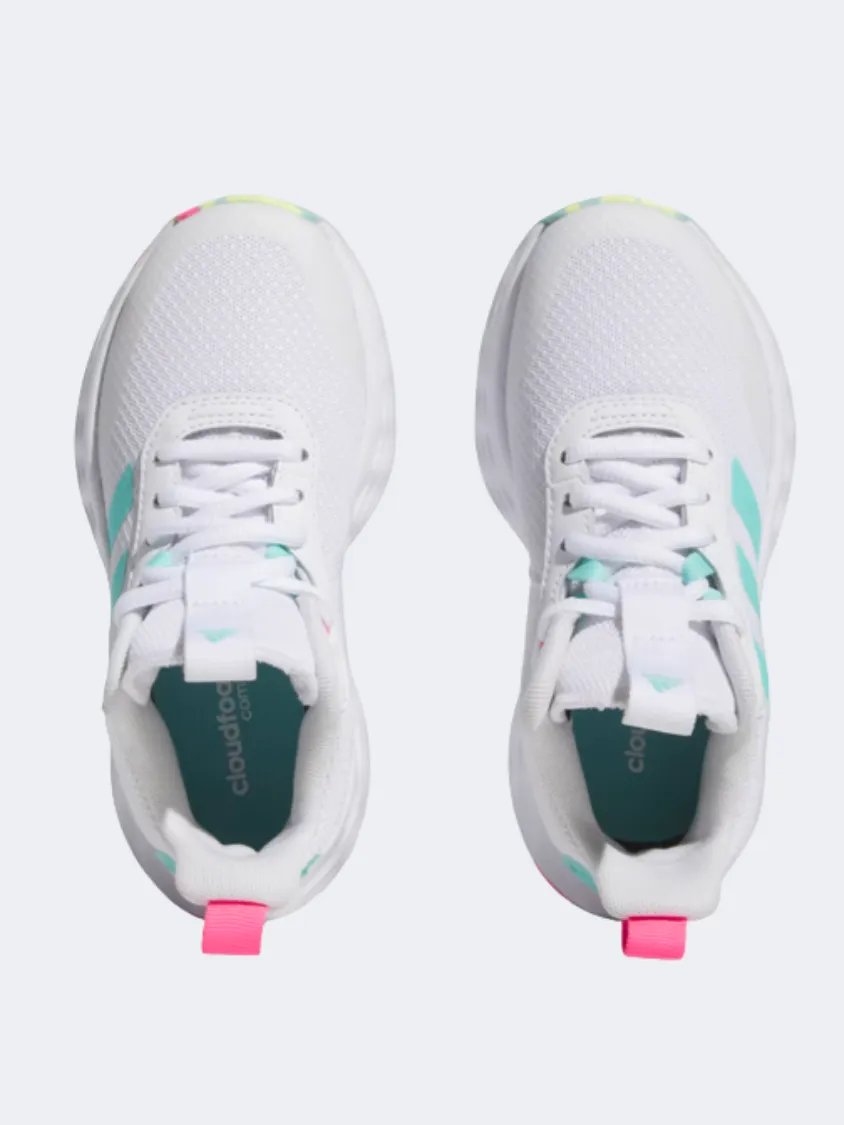 Rock Guard Adidas Own The Game 2.0 Kids-Girls Basketball Shoes White/Aqua/Pink