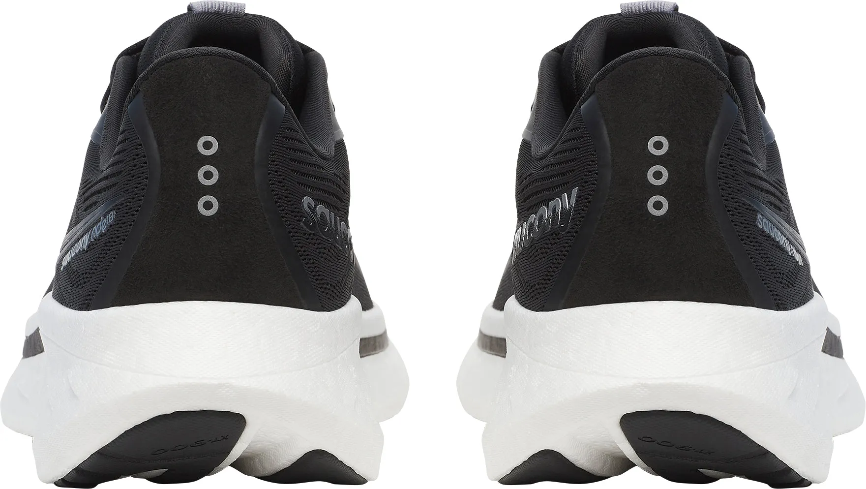 Saucony Ride 18 WIDE FIT Mens Running Shoes - Black teenagers' style Stretchy