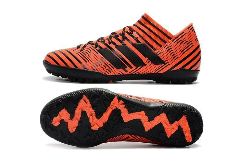 New Adidas Nemeziz Series TF Flame Soccer Cleats Shoes Orange Black Heel Pad Sport Design