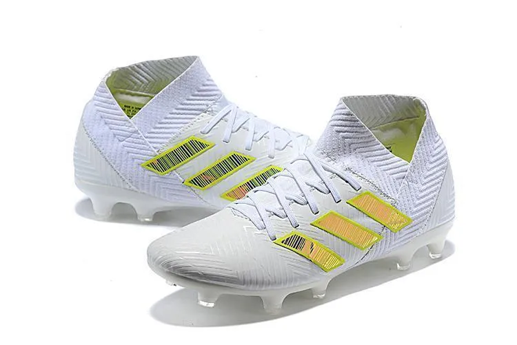 New Adidas Nemeziz 18.1 FG Soccer Cleats Shoes White Fitness Drills Insole Comfort