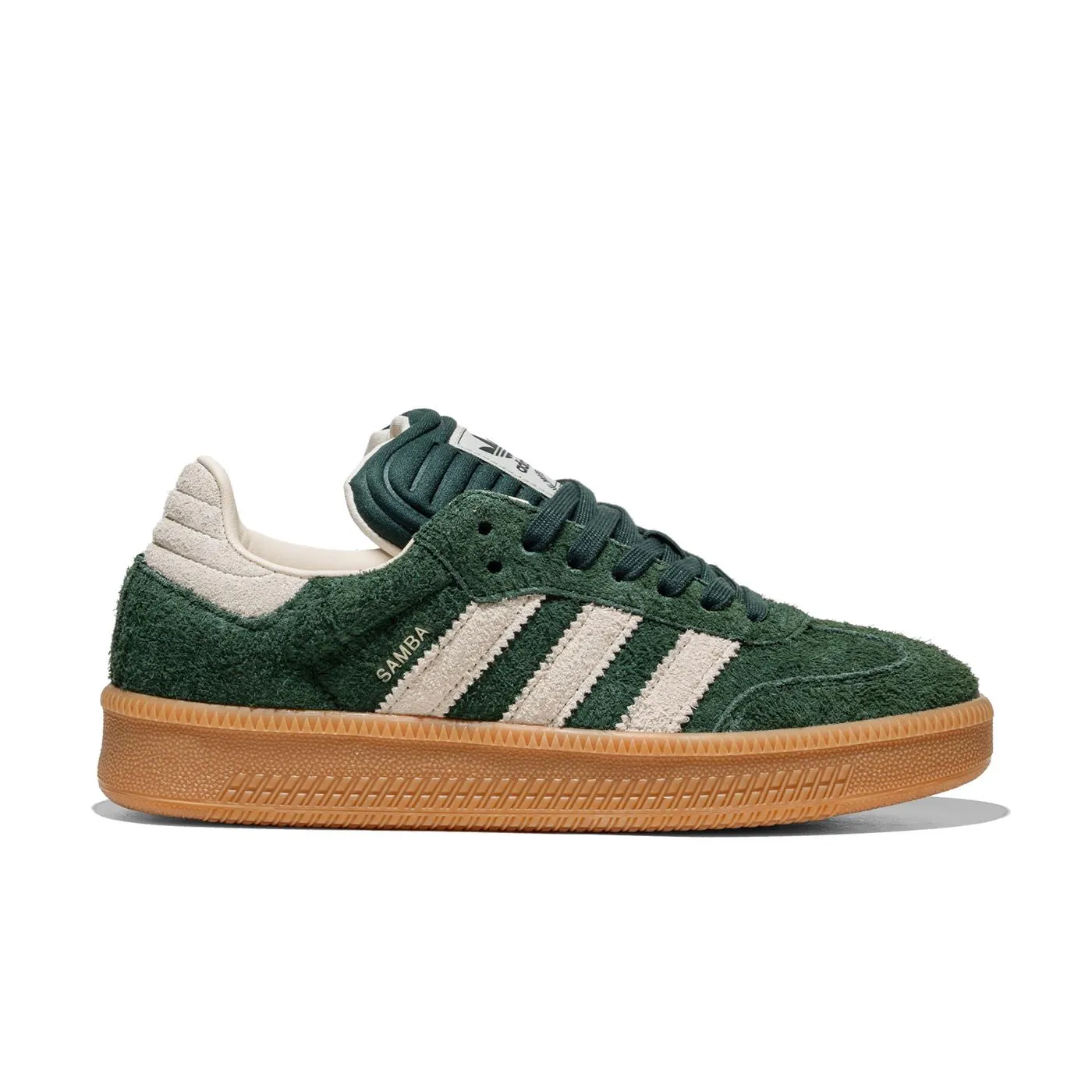 Minimal Detail Gentle Step Adidas Originals Samba XLG Shadow Green/Chalk White/Gum