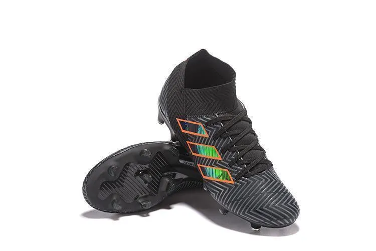 Touch Comfort Multi Surface New Adidas Nemeziz 18.1 FG Soccer Cleats Shoes Black Orange Green