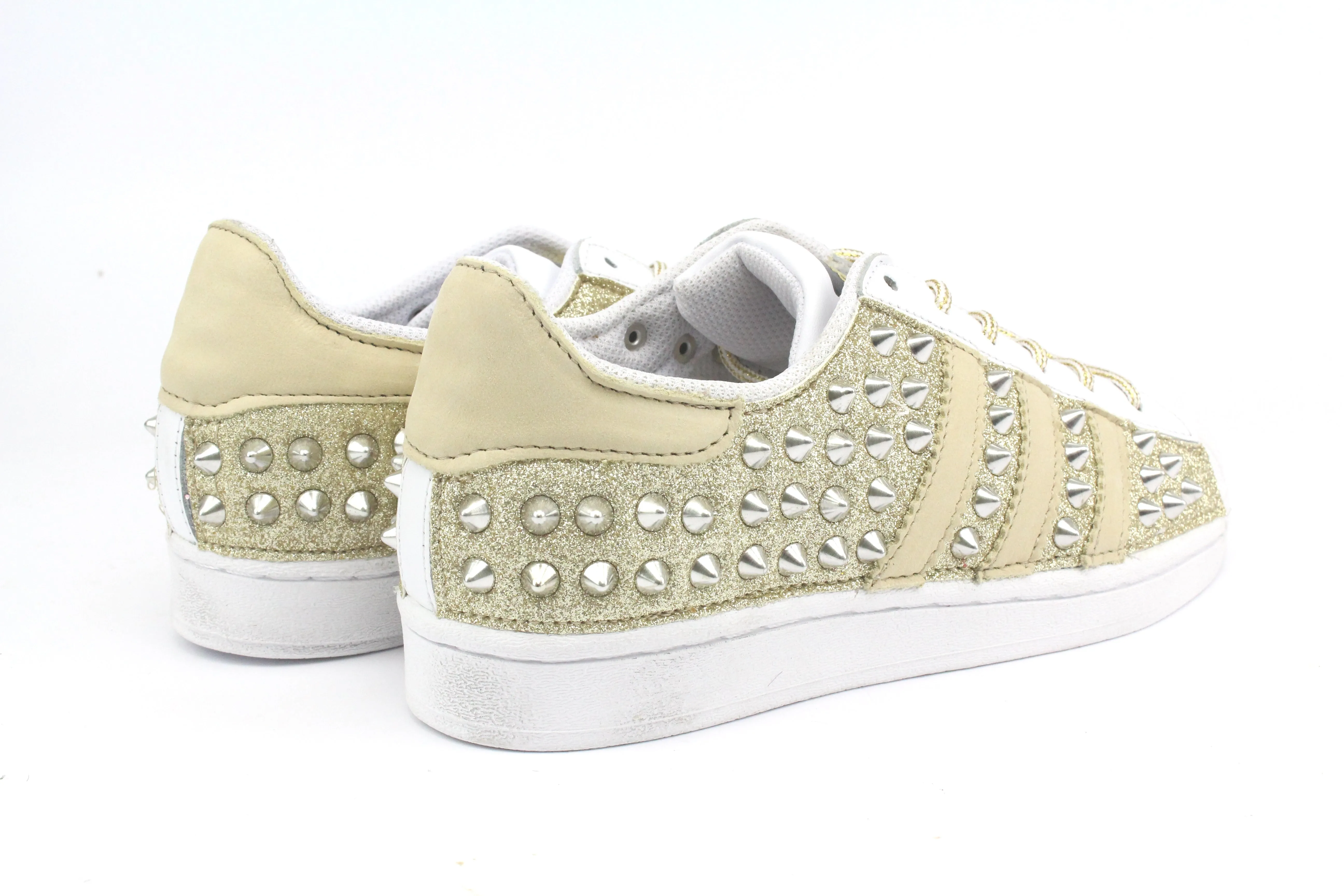 Adidas Superstar Glitter Crema & borchie Lounge Ready Light Ride