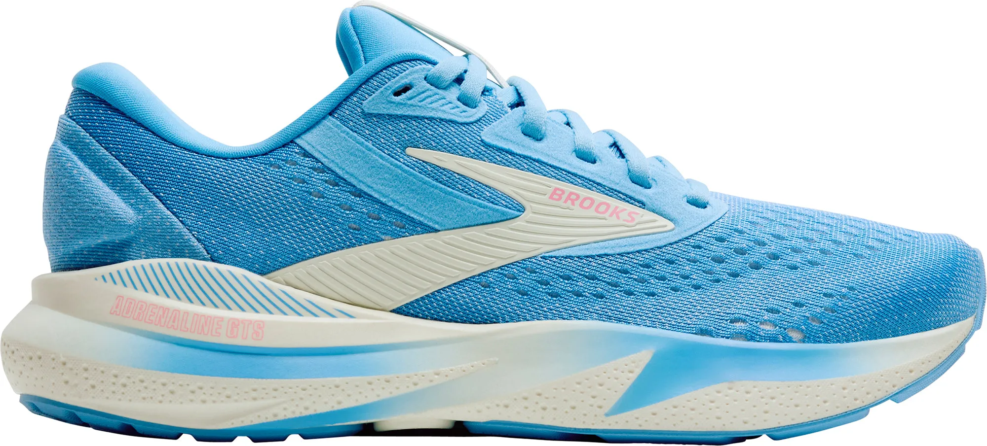 Minimalist Style Knit Fabric Brooks Adrenaline GTS 24 Womens Running Shoes - Blue