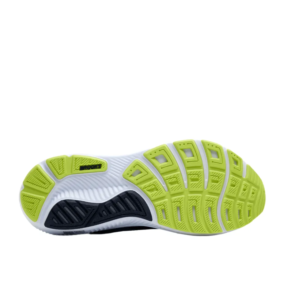 Brooks Men's Ghost 17 2E Wide Fit Running Shoes in Peacoat/Lime/Blue AW25 plastic - finish - design shoes Rainy Day