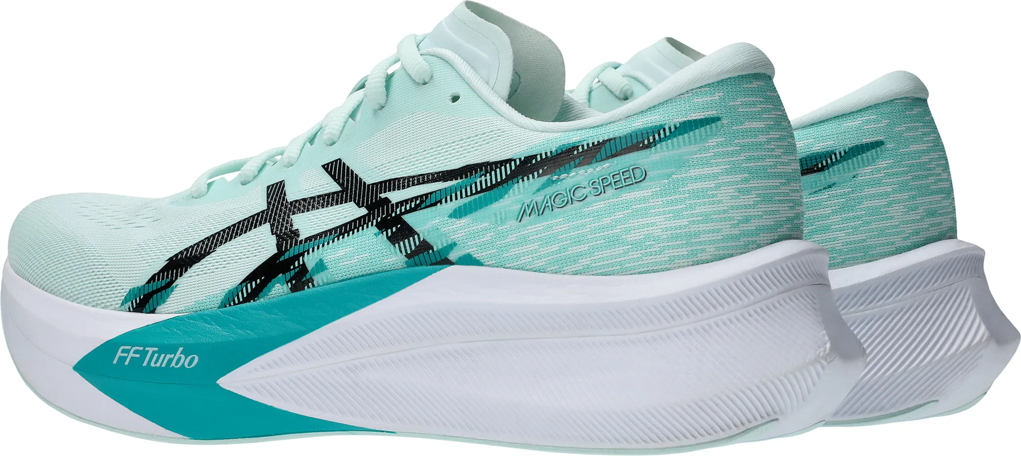 running in a community run shoes Flexible Forefoot Grooves Asics Magic Speed 4 Mens Running Shoes - Green