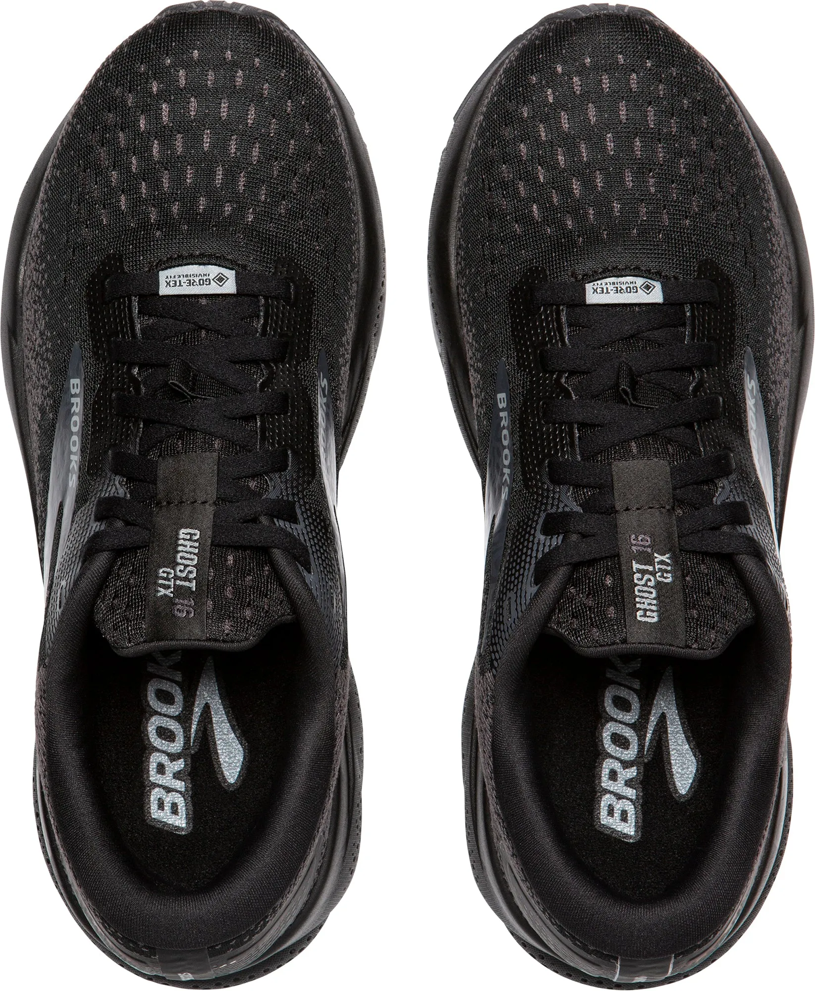 Brooks Ghost 16 GORE-TEX Womens Running Shoes - Black Variable Density Layering daytime - running appeal