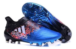 Endurance training Adidas X 16  Purechaos FG/AG Soccer Cleats Blue Black
