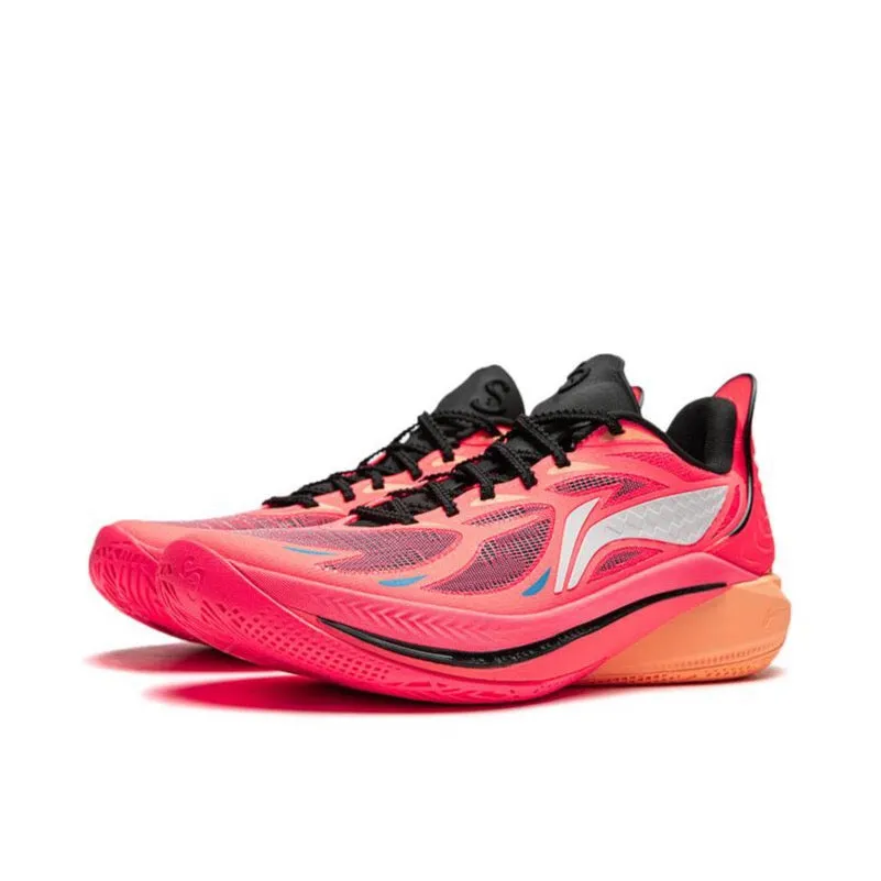 Great White Shark??CJ?McCollum x Li-Ning Sonic 12 - Begonia Flowers Breathable Upper Design