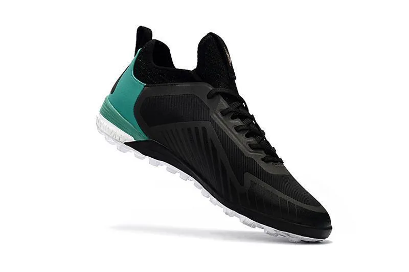 Adidas ACE TF Soccer Cleats Shoes Black Green White Impact Resistance
