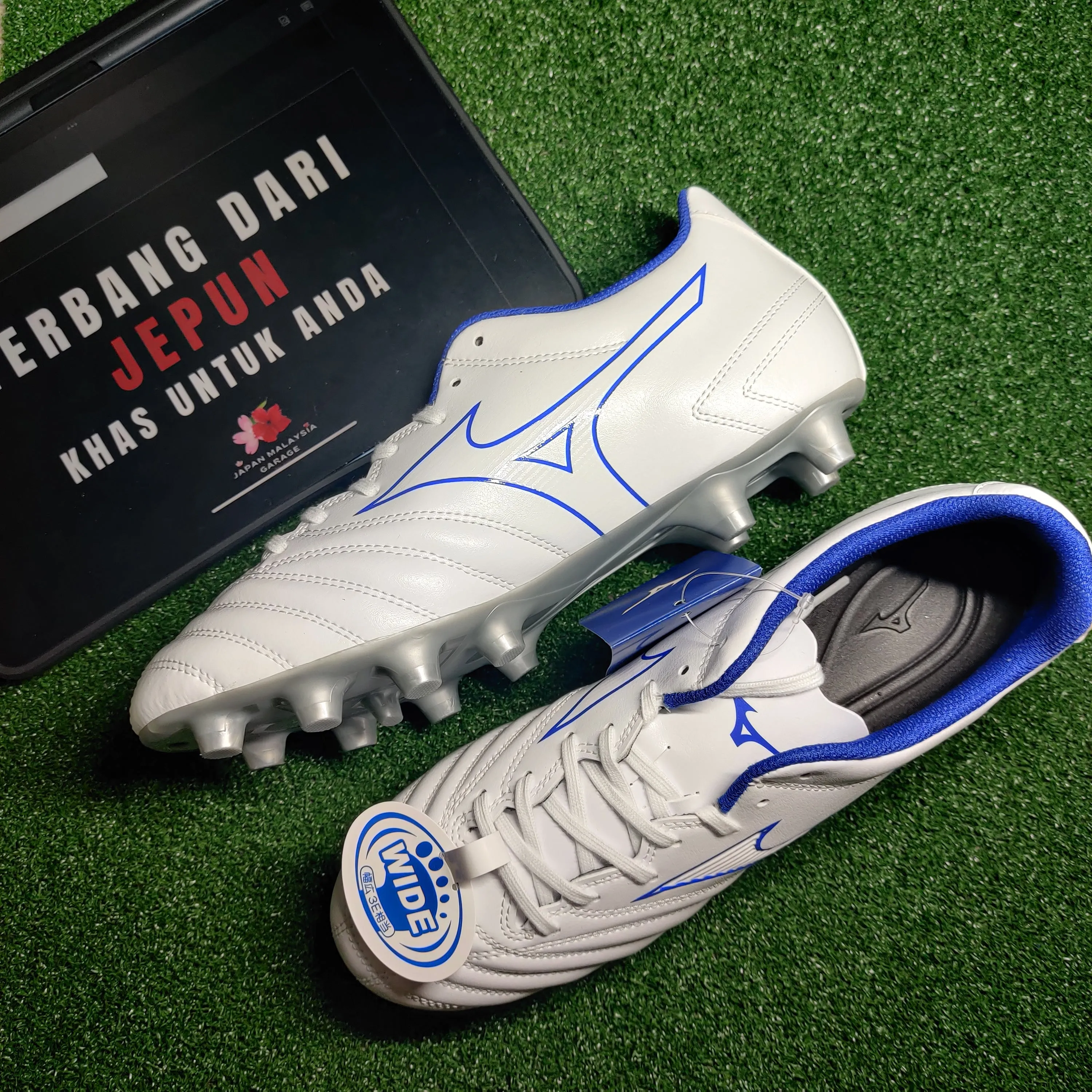 Mizuno Monarcida Neo 2 Select(White/Blue) Motion Stability Grass Grip