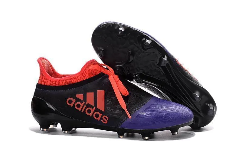 Match Power Adidas X 16  Purechaos FG/AG Soccer Cleats Purple Black Solar Red