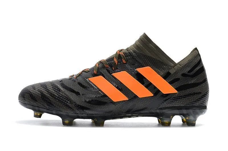 Balanced Fit New Adidas Nemeziz Messi FG Soccer Cleats Shoes Green Orange Black